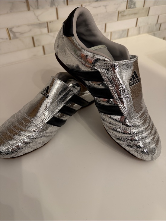 adidas Shoes - adidas Silver Taekwondo trainers Metallic Slip-On Sneakers with Black Insole